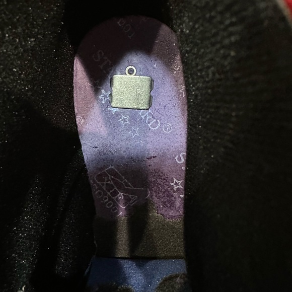 Vibrant Red Ankle Boots with Silver Accents- thick heel - Picture 14 of 14